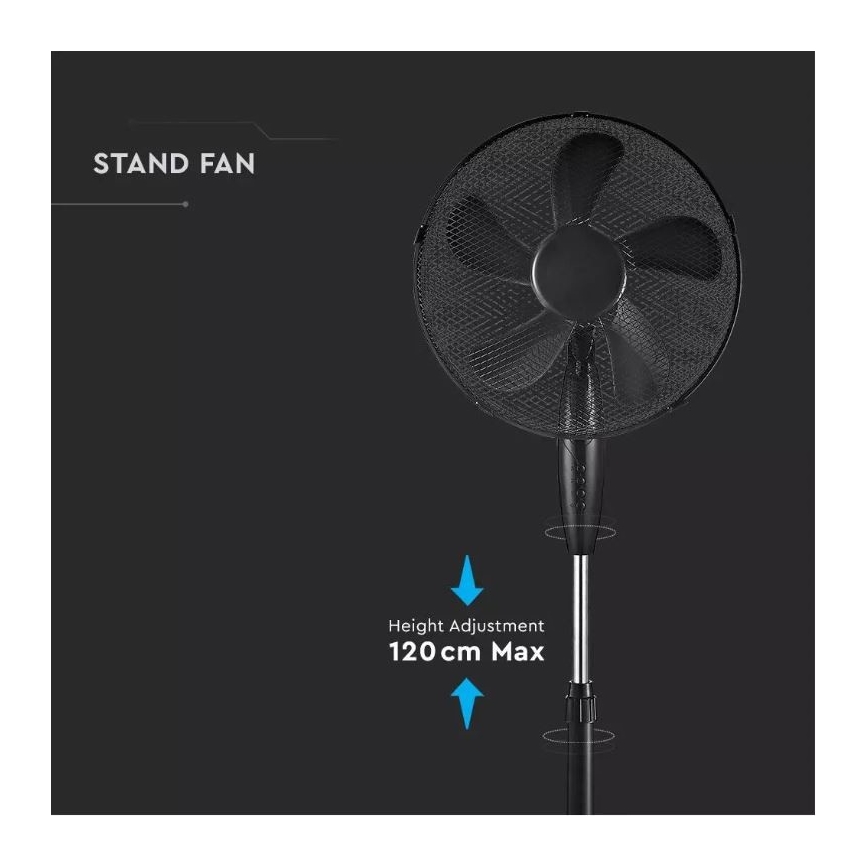 Bodenventilator d. 43 cm 55W/230V schwarz