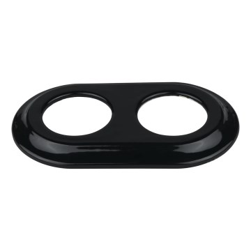 Bohemia-Design - Doppel-Fotorahmen im Retro-Stil aus Porzellan, schwarz