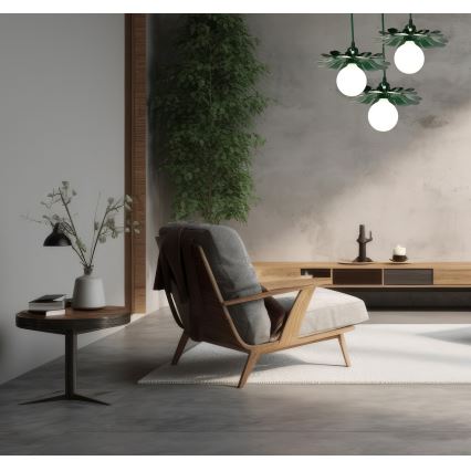 Bohemia-Design - Hängeleuchte am Kabel 1xE27/60W/230V grün