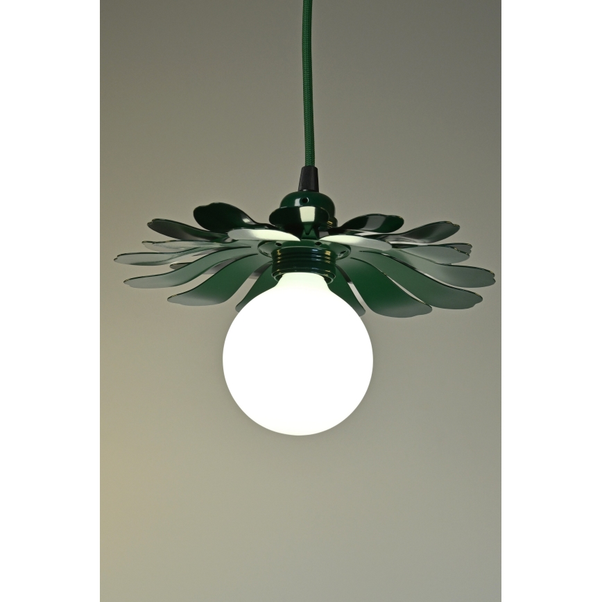 Bohemia-Design - Hängeleuchte am Kabel 1xE27/60W/230V grün