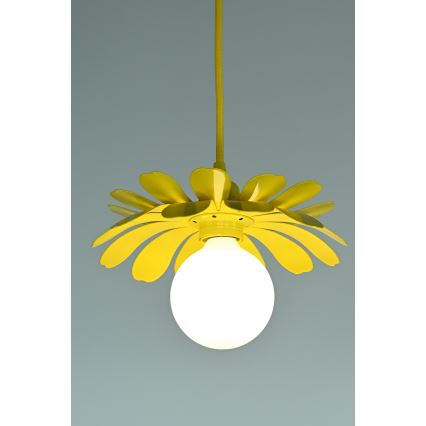 Bohemia-Design - Hängeleuchte mit Kabel 1xE27/60W/230V gelb