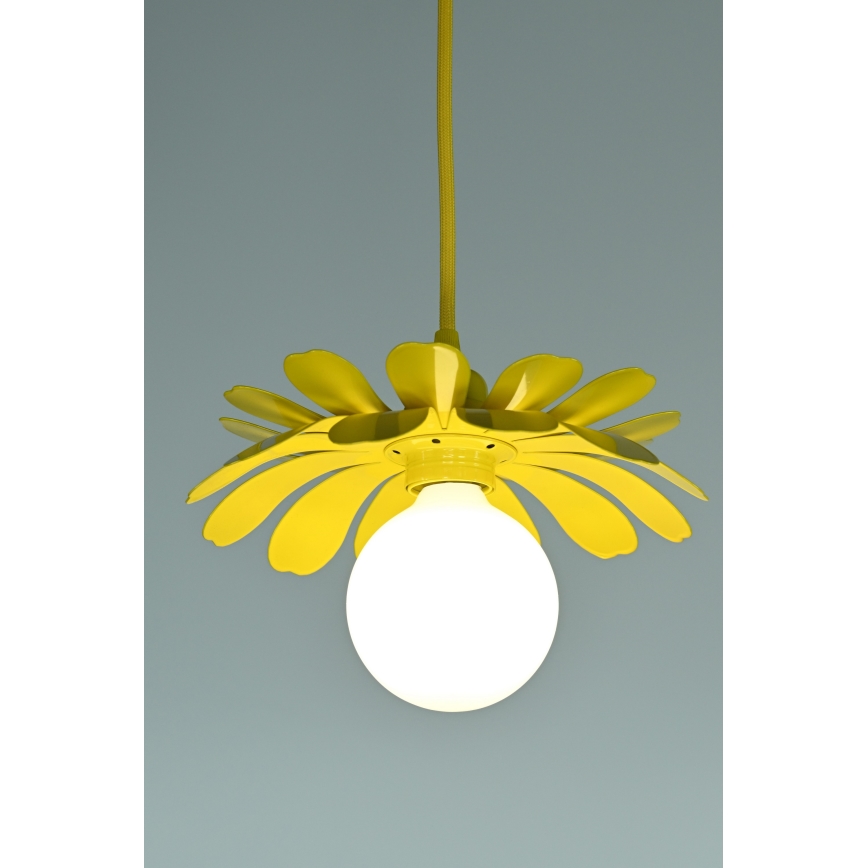 Bohemia-Design - Hängeleuchte mit Kabel 1xE27/60W/230V gelb
