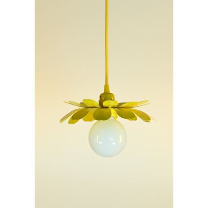 Bohemia-Design - Hängeleuchte mit Kabel 1xE27/60W/230V gelb