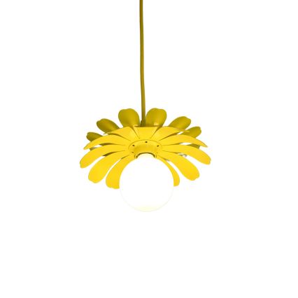 Bohemia-Design - Hängeleuchte mit Kabel 1xE27/60W/230V gelb