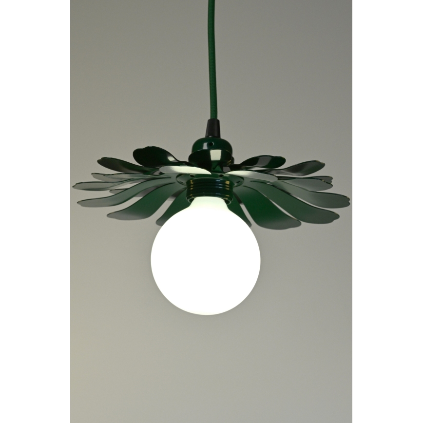 Bohemia-Design - Kabel-Pendelleuchte 1xE27/60W/230V grün