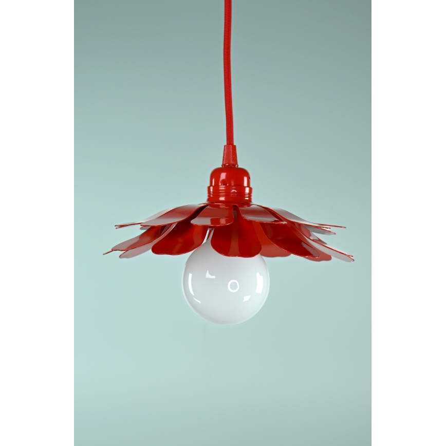 Bohemia-Design - Pendelleuchte an Kabel 1xE27/60W/230V rot