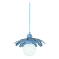 Bohemia-Design - Pendelleuchte mit Kabel 1xE27/60W/230V blau