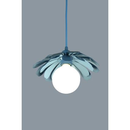 Bohemia-Design - Pendelleuchte mit Kabel 1xE27/60W/230V blau