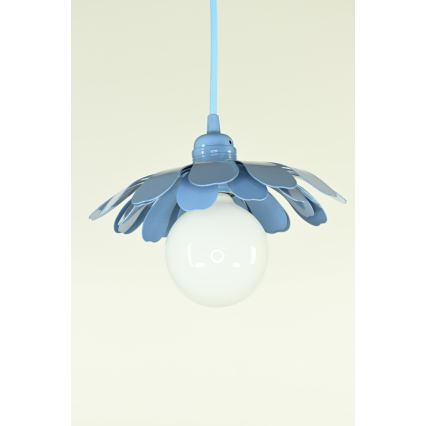 Bohemia-Design - Pendelleuchte mit Kabel 1xE27/60W/230V blau