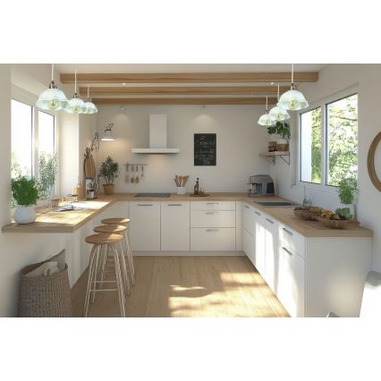 Bohemia-Design - Porzellan-Hängeleuchte an Kabel 1xE27/60W/230V