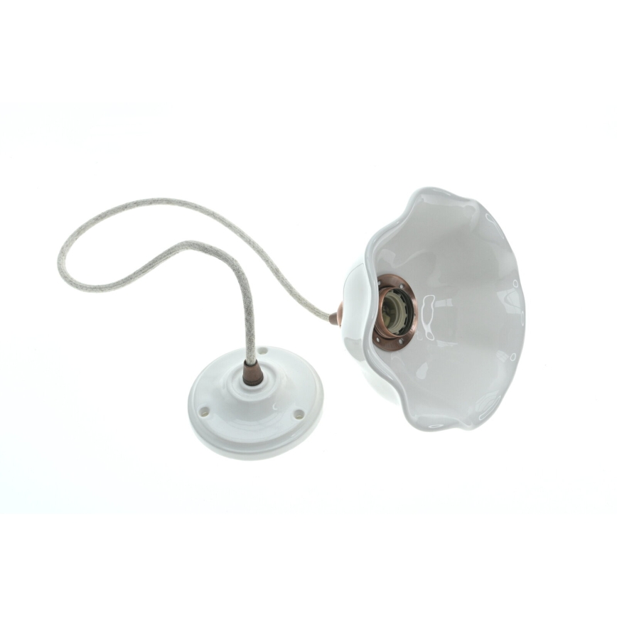 Bohemia-Design - Porzellan-Hängeleuchte an Kabel 1xE27/60W/230V