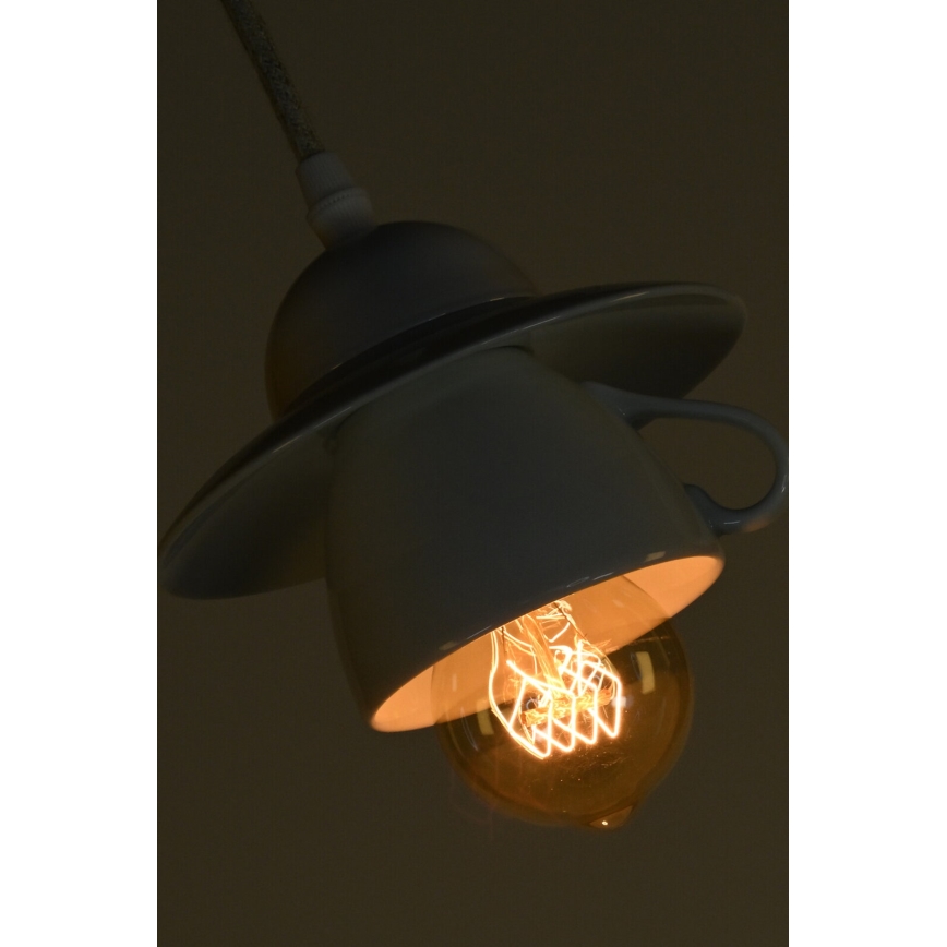 Bohemia-Design - Porzellan-Pendelleuchte an Kabel 1xE27/60W/230V
