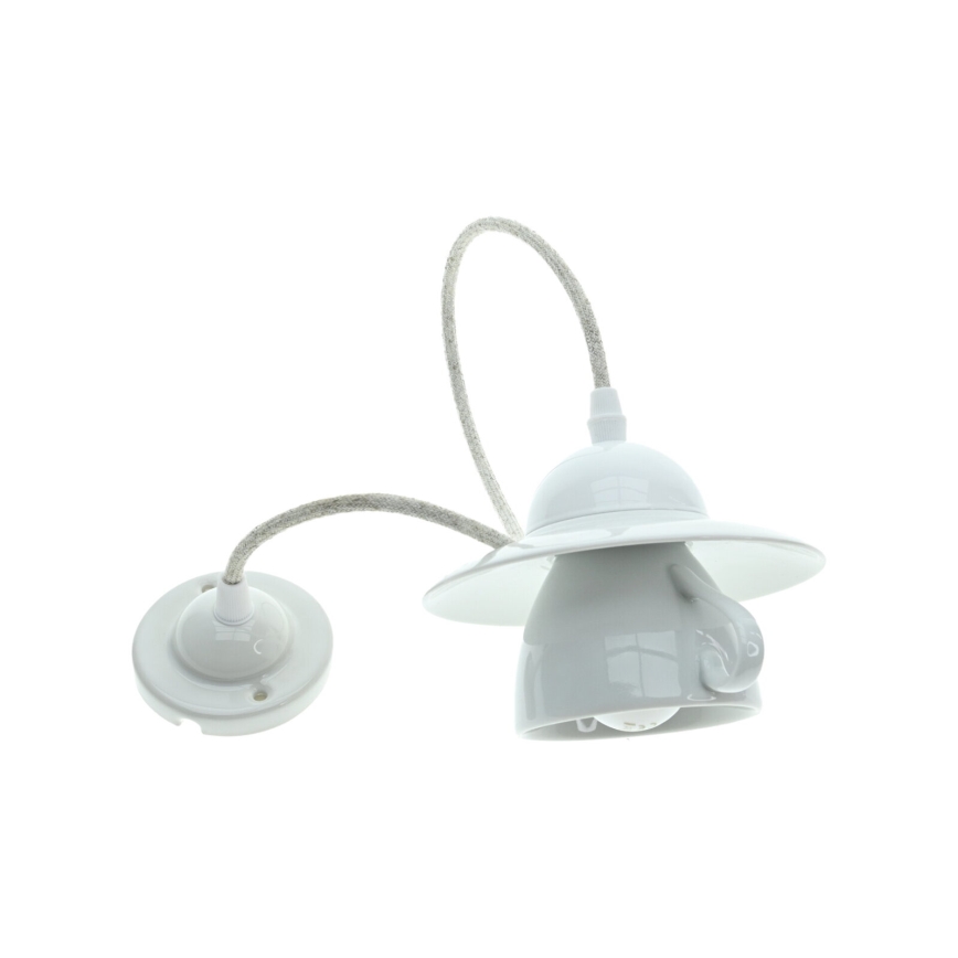 Bohemia-Design - Porzellan-Pendelleuchte an Kabel 1xE27/60W/230V