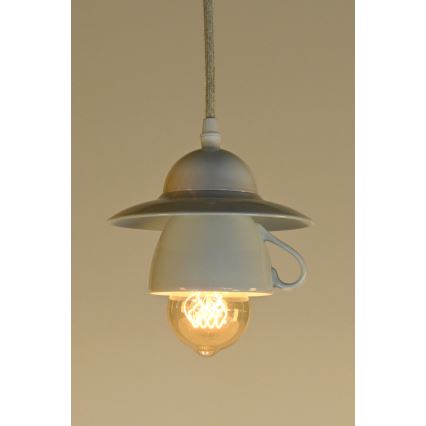 Bohemia-Design - Porzellan-Pendelleuchte an Kabel 1xE27/60W/230V