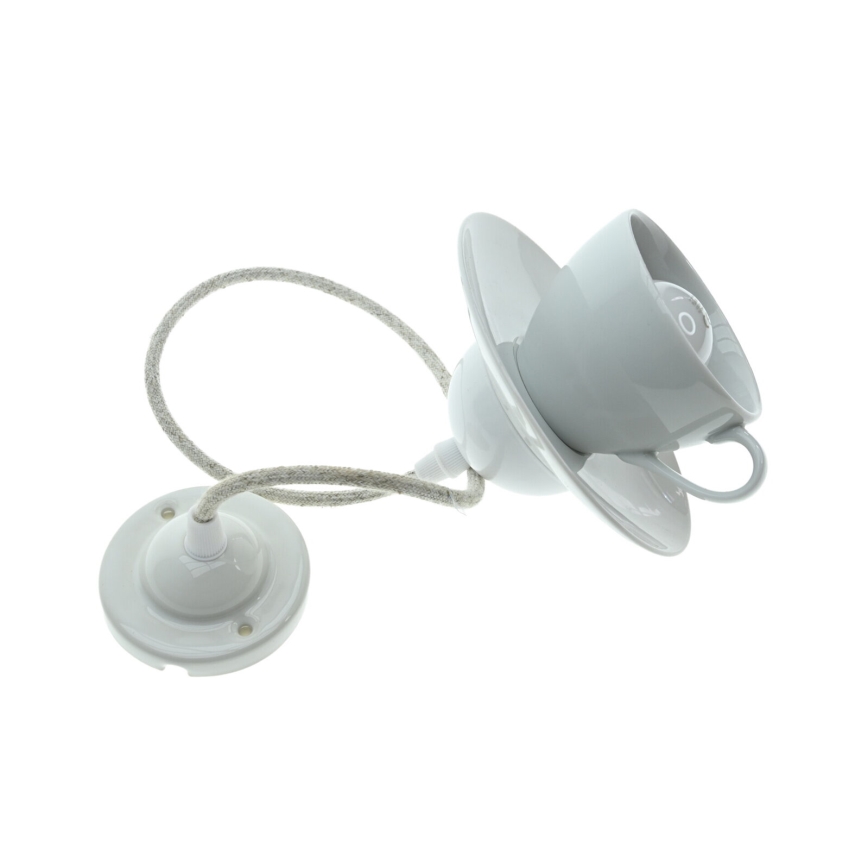 Bohemia-Design - Porzellan-Pendelleuchte an Kabel 1xE27/60W/230V
