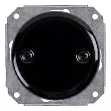 Bohemia-Design - Porzellan-Retro-Abdeckung für Elektroinstallationen, schwarz