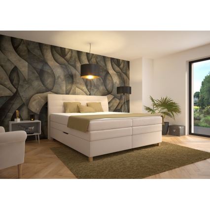 Boxspringbett mit Matratze BEA 160x200 cm beige