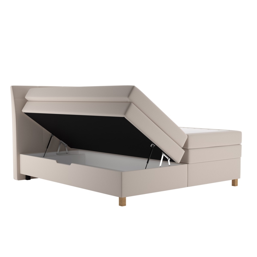 Boxspringbett mit Matratze BEA 160x200 cm beige