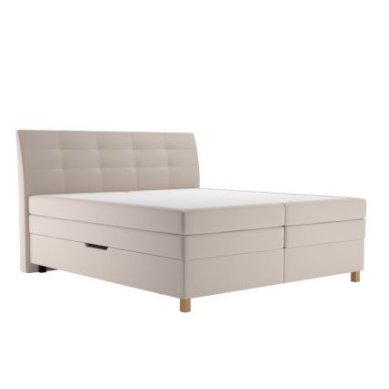 Boxspringbett mit Matratze BEA 160x200 cm beige