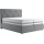 Boxspringbett mit Matratze und Topper ELEN 160x200 cm grau