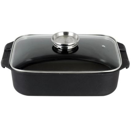 Bräter mit Deckel TORO 6,5 l 34,5x10x24,5 cm schwarz