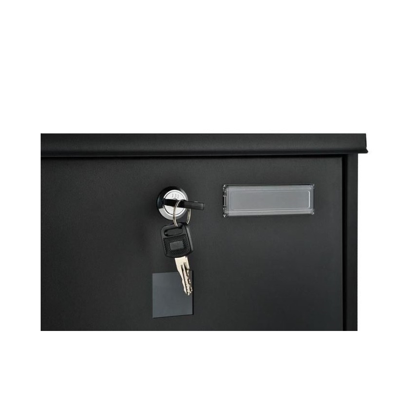 Briefkasten 34x30,7 cm schwarz
