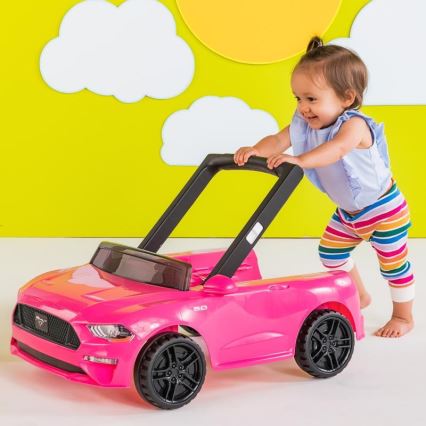 Bright Starts - 3‑in‑1 Baby-Lauflernhilfe FORD MUSTANG, Rosa