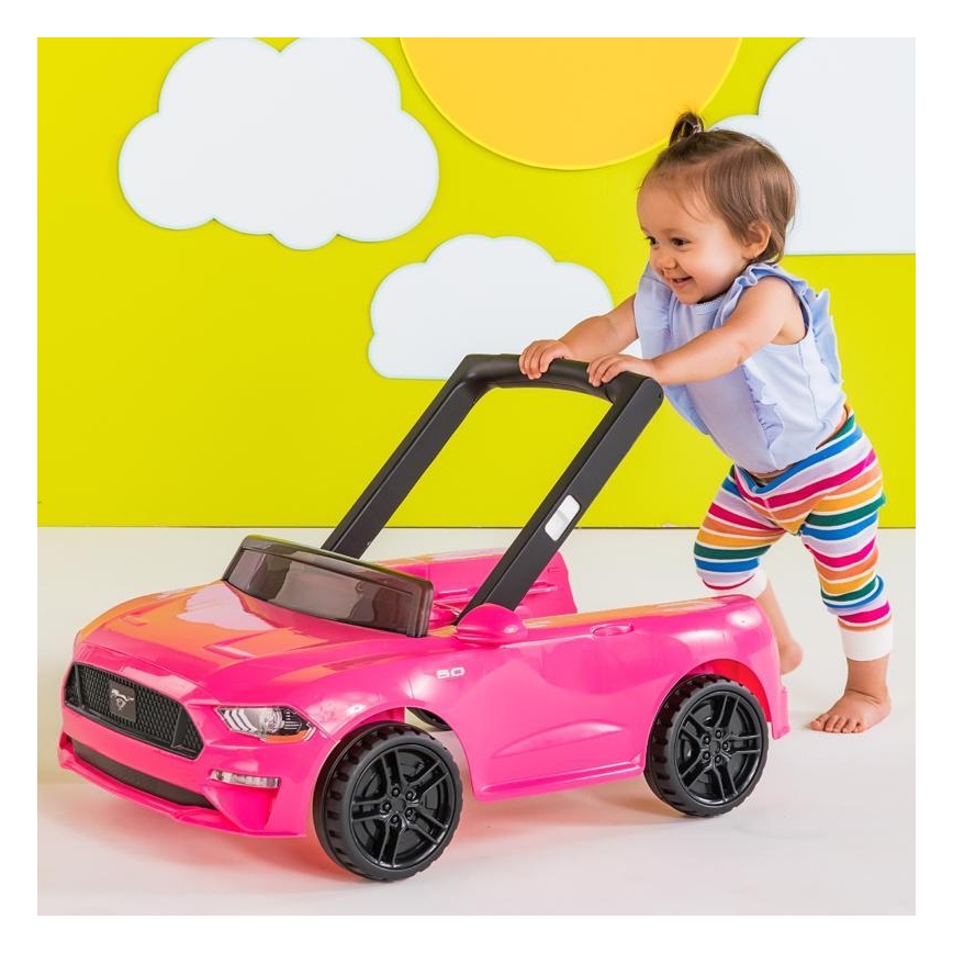 Bright Starts - 3‑in‑1 Baby-Lauflernhilfe FORD MUSTANG, Rosa