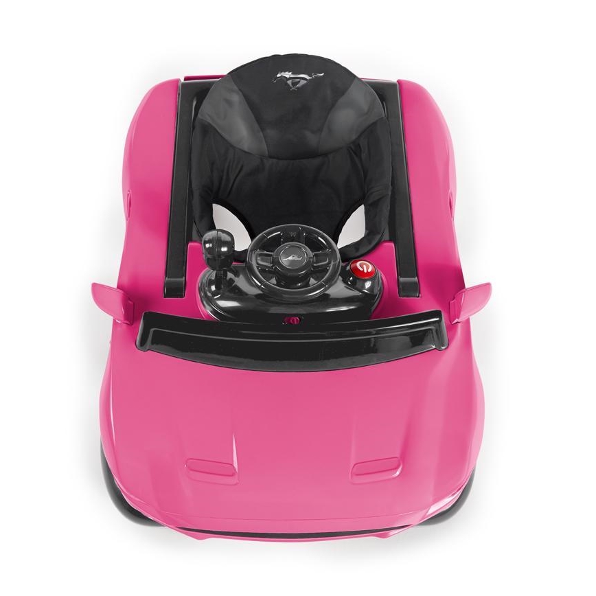 Bright Starts - 3‑in‑1 Baby-Lauflernhilfe FORD MUSTANG, Rosa