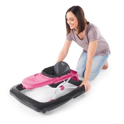 Bright Starts - 3‑in‑1 Baby-Lauflernhilfe FORD MUSTANG, Rosa