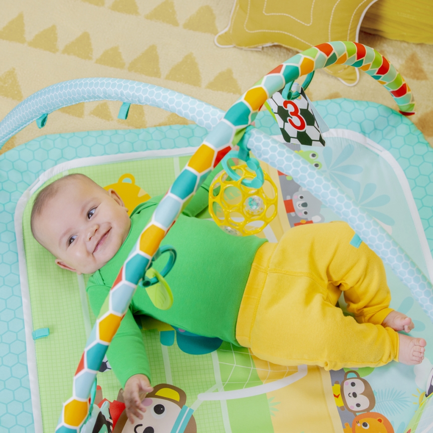 Bright Starts - Baby-Spieldecke OBALL GRIP & KICK 3xAA
