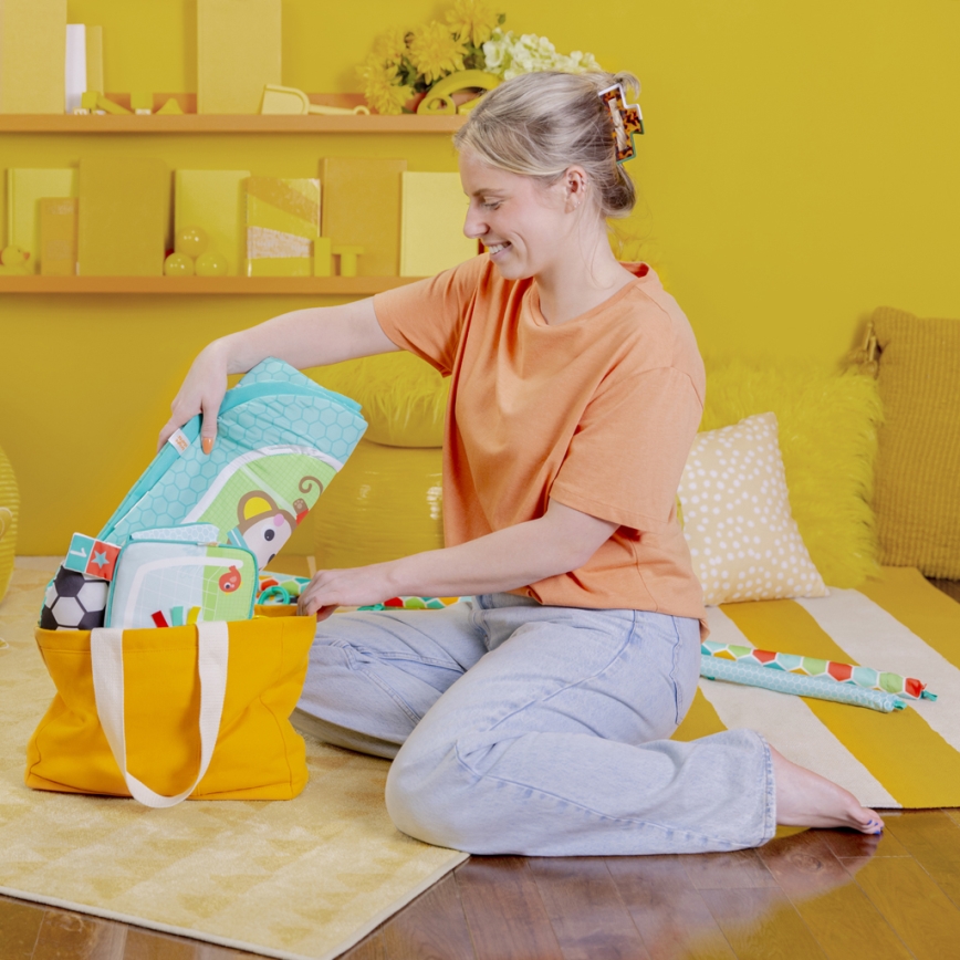 Bright Starts - Baby-Spieldecke OBALL GRIP & KICK 3xAA