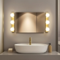 BRILAGI - 2er-Set LED-Bad-Wandleuchten HOLLYWOOD 3xLED/3W/230V 39 cm IP44 gold