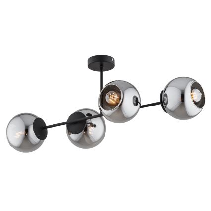 BRILAGI - Anbau-Deckenleuchte DIOR 4xE27/60W/230V schwarz/rauchgrau