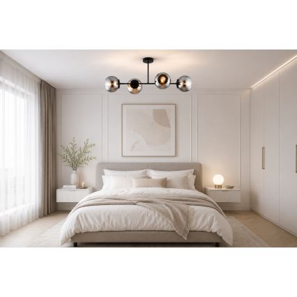 BRILAGI - Anbau-Deckenleuchte DIOR 4xE27/60W/230V schwarz/rauchgrau