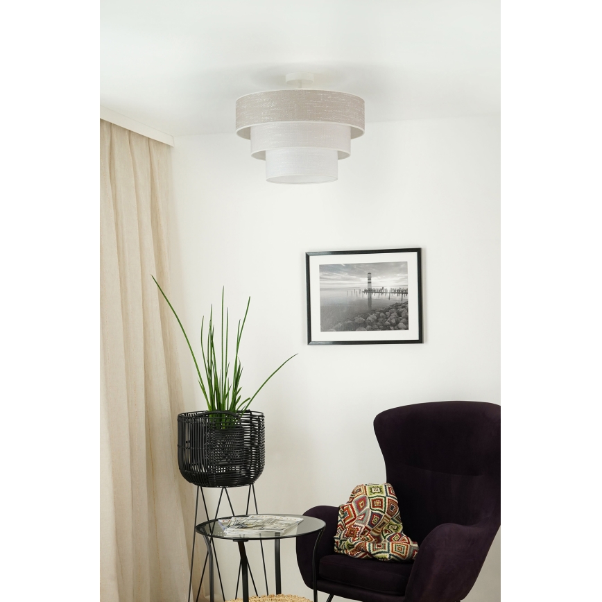 Brilagi - Anbauleuchte ALASKA LUNETA 1xE27/15W/230V d 45 cm grau/cremefarben