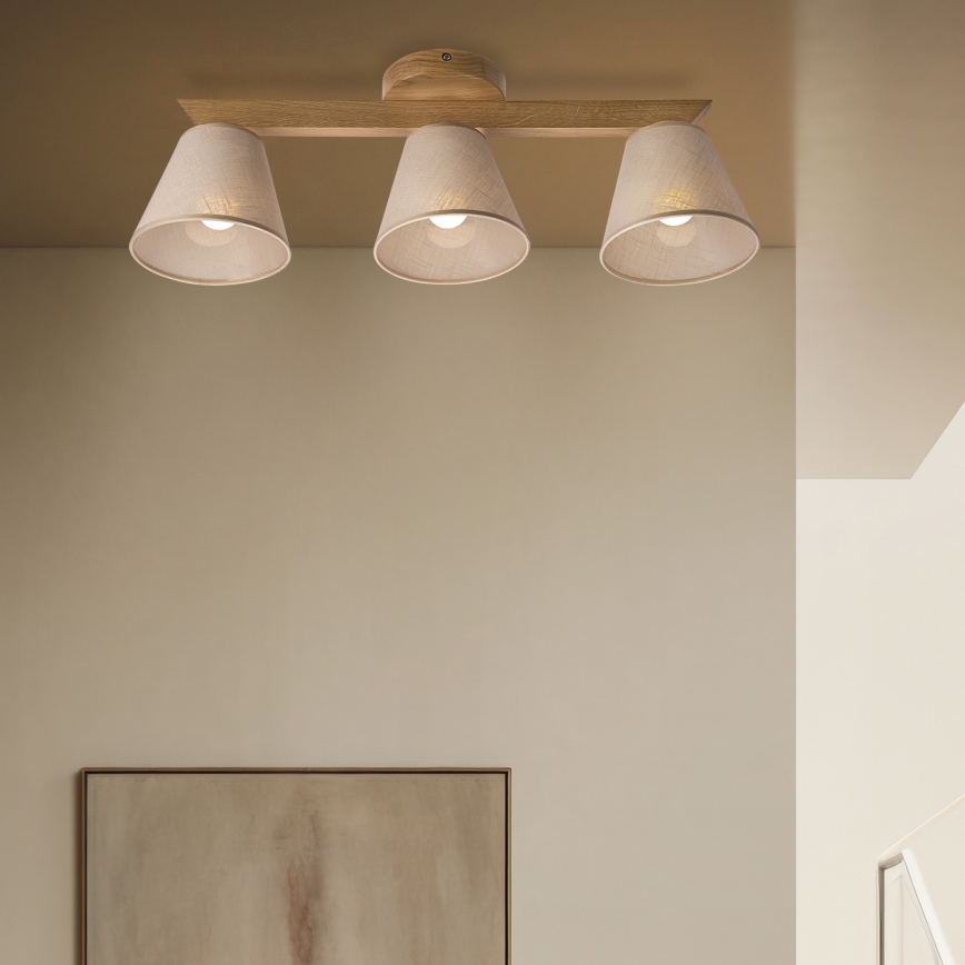 Brilagi - Anbauleuchte ANTHONY 3xE14/40W/230V Eiche/beige