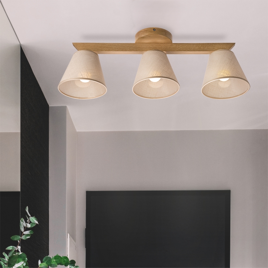 Brilagi - Anbauleuchte ANTHONY 3xE14/40W/230V Eiche/beige
