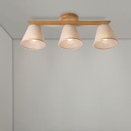 Brilagi - Anbauleuchte ANTHONY 3xE14/40W/230V Eiche/beige