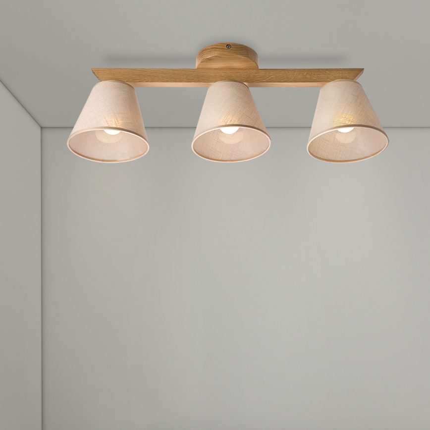 Brilagi - Anbauleuchte ANTHONY 3xE14/40W/230V Eiche/beige