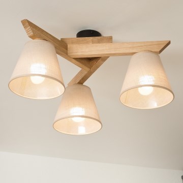 Brilagi - Anbauleuchte ANTHONY 3xE14/40W/230V Eiche/beige