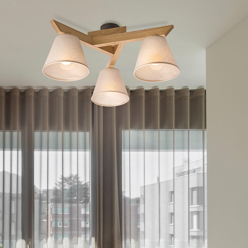 Brilagi - Anbauleuchte ANTHONY 3xE14/40W/230V Eiche/beige
