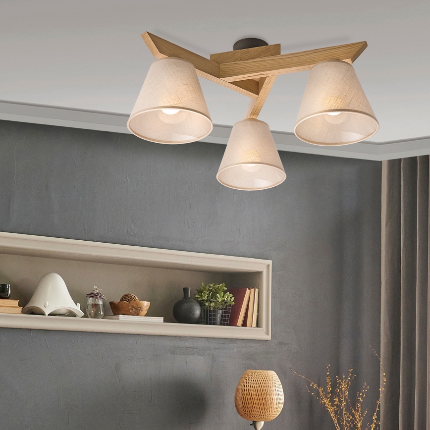 Brilagi - Anbauleuchte ANTHONY 3xE14/40W/230V Eiche/beige