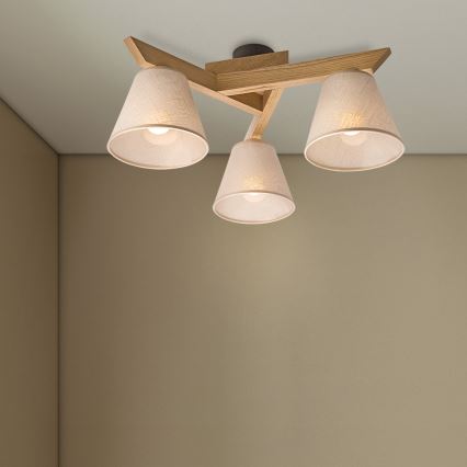 Brilagi - Anbauleuchte ANTHONY 3xE14/40W/230V Eiche/beige