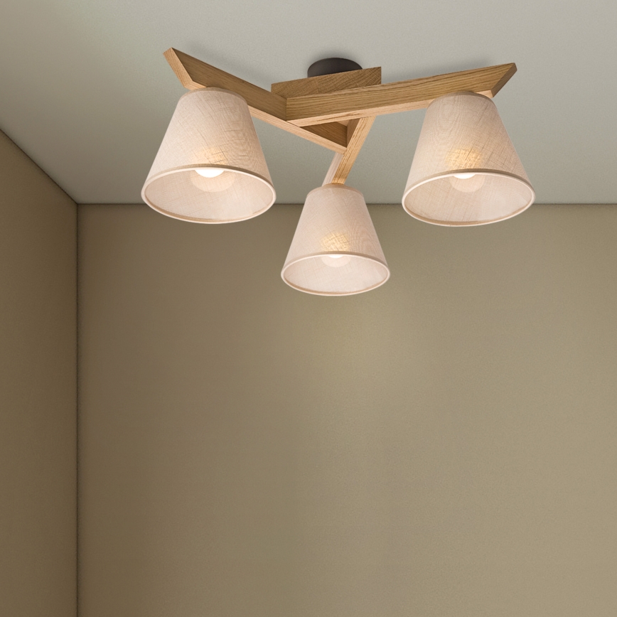 Brilagi - Anbauleuchte ANTHONY 3xE14/40W/230V Eiche/beige