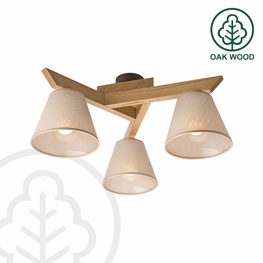 Brilagi - Anbauleuchte ANTHONY 3xE14/40W/230V Eiche/beige
