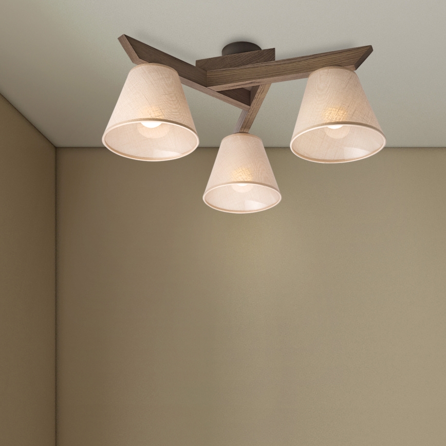 Brilagi - Anbauleuchte ANTHONY 3xE14/40W/230V Eiche/beige
