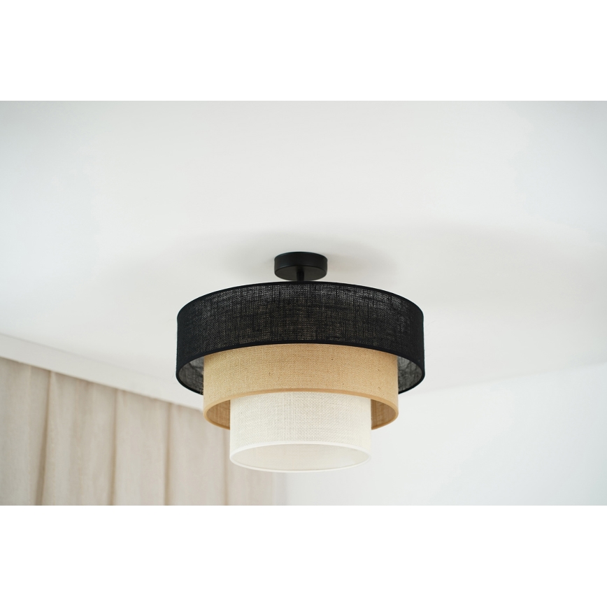 Brilagi - Anbauleuchte ASPEN LUNETA 1xE27/15W/230V d 45 cm schwarz/beige/cremefarben