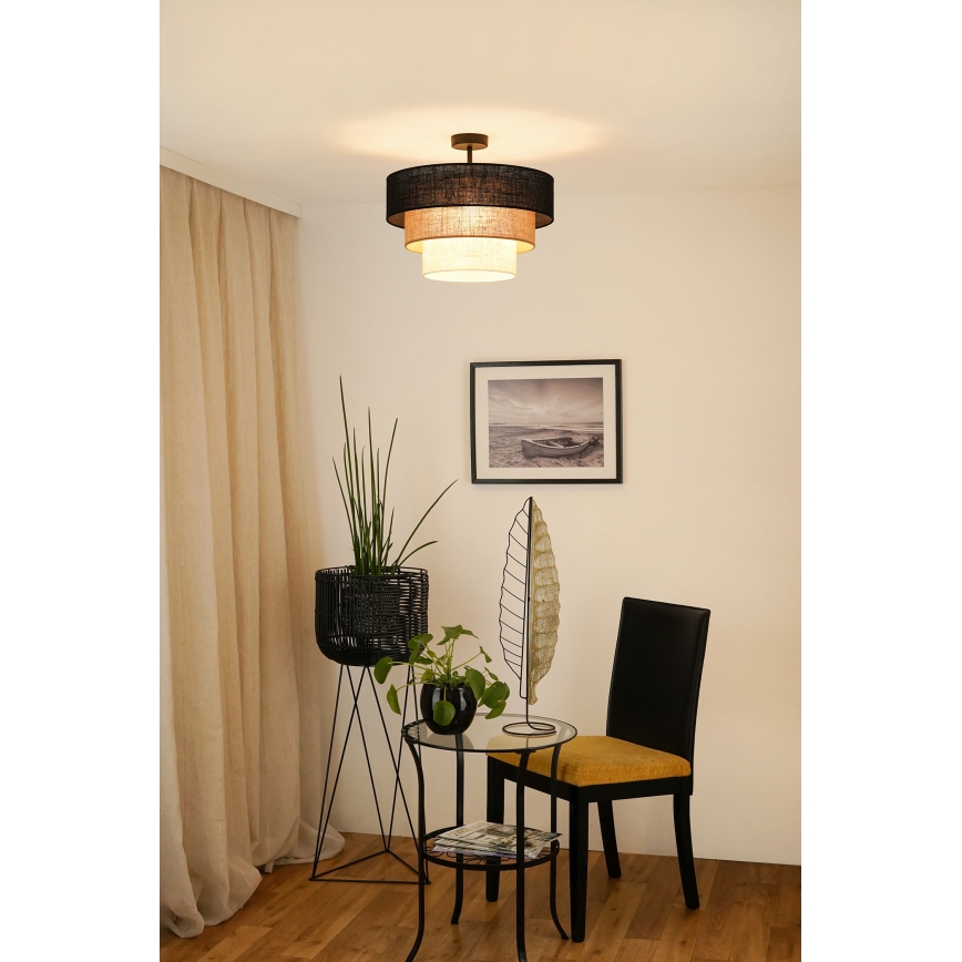 Brilagi - Anbauleuchte ASPEN LUNETA 1xE27/15W/230V d 45 cm schwarz/beige/cremefarben