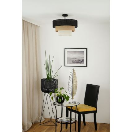 Brilagi - Anbauleuchte ASPEN LUNETA 1xE27/15W/230V d 45 cm schwarz/beige/cremefarben